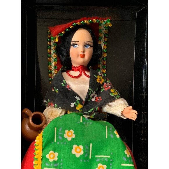 Vintage Italian Souvenir Doll In European Folk Art Costume 5.5" In Box By Creazi - Picture 2 of 6